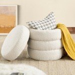 Busaurus Round Storage Ottoman - Modern Foot Stool