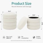 Busaurus Round Storage Ottoman - Modern Foot Stool