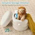 Busaurus Round Storage Ottoman - Modern Foot Stool