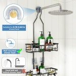 Joqixon Extended Shower Organizer with Hooks