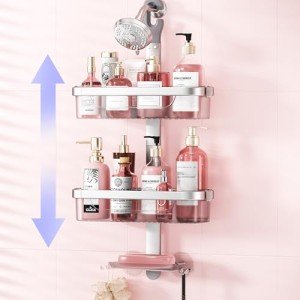 Slim 3-Tier Adjustable Shower Caddy Organizer
