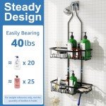 Joqixon Extended Shower Organizer with Hooks