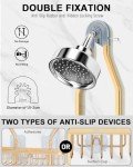 Gold Shower Caddy Hanging Organizer with Hooks