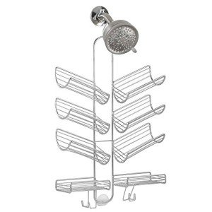 Verona Collection Steel Hanging Shower Caddy - Silver