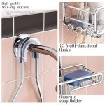 Adjustable Shower Caddy Organizer with Extra Storage
