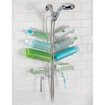 Verona Collection Steel Hanging Shower Caddy - Silver