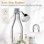 Rustproof Hanging Shower Caddy with Holders - Black