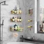Heavy-Duty Wall-Mounted Shower Caddy 6-Pack