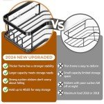 MAXIFFE 3-Pack Corner Shower Caddy Organizers - Black