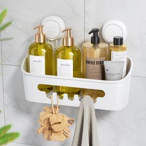 Suction Cup Shower Caddy - Removable Bathroom Organizer