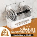 Suction Cup Shower Caddy - Removable Bathroom Organizer
