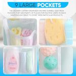 9-Pocket Shower Curtain Organizer for Home Essentials