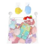 Bath Toy Organizer with Hooks and Mesh Bag