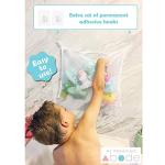 Bath Toy Organizer with Hooks and Mesh Bag