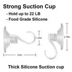 4-Pack Heavy Duty Wreath Hangers with Suction Cups