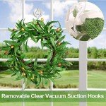 4-Pack Heavy Duty Wreath Hangers with Suction Cups
