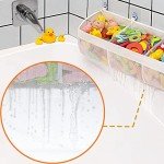 3-Compartment Bath Toy Organizer with Easy Access