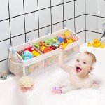 3-Compartment Bath Toy Organizer with Easy Access
