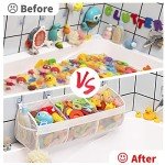 3-Compartment Bath Toy Organizer with Easy Access