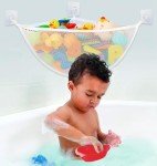 Kids Bath Toy Corner Storage Net with Hooks
