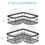 Yazoni Wall-Mounted Shower Caddy with Hooks (2-Pack)