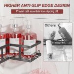 Youvip Adhesive Wall-Mounted Shower Caddy Set - Black