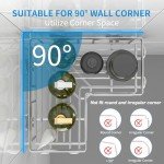 Wall-Mounted Corner Shower Caddy with Soap Holder
