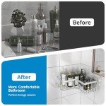 Wall-Mounted Corner Shower Caddy with Soap Holder
