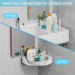 Adhesive Corner Shower Caddy - Large Capacity Organizer