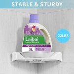 Adhesive Corner Shower Caddy - Large Capacity Organizer