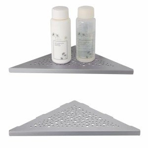 Brushed Nickel Corner Shower Shelf – 2 Pack