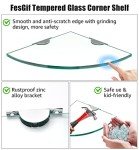 2 Pack Wall-Mounted Glass Corner Shelves