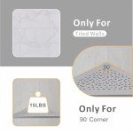 Brushed Nickel Corner Shower Shelf – 2 Pack