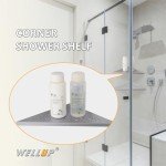 Brushed Nickel Corner Shower Shelf – 2 Pack