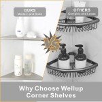 Brushed Nickel Corner Shower Shelf – 2 Pack
