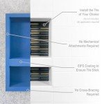 Modern Wide Shower Niche with Built-in Shelf