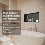 Black Stainless Steel Shower Niche - 24" x 12