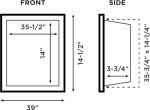 Bathroom Recessed Shower Shampoo Shelf - 14" x 36