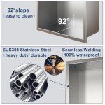 Brushed Stainless Steel Double Shelf Shower Niche