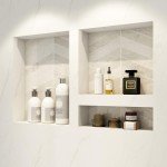 Dual Shower Niche Set for Bathroom Organization