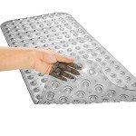 Extra Long Non-Slip Bathtub Mat with Drain Holes