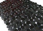 Non-Slip Black Pebble Bathtub Mat 16"x35