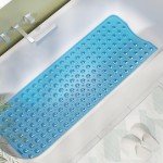 Non-Slip Bath Mat with Suction Cups 40x16 Inches