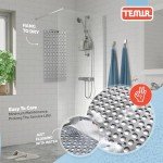 Non-Slip Bath Mat with Suction Cups - Gray