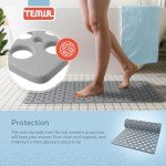 Non-Slip Bath Mat with Suction Cups - Gray