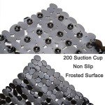 Non-Slip Black Pebble Bathtub Mat 16"x35