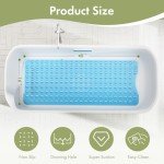 Non-Slip Bath Mat with Suction Cups 40x16 Inches