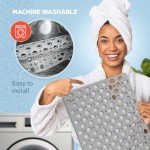 Non-Slip Bath Mat with Suction Cups - Gray
