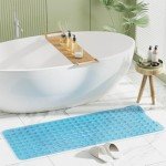 Non-Slip Bath Mat with Suction Cups 40x16 Inches