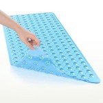 Non-Slip Bath Mat with Suction Cups 40x16 Inches